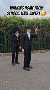 Walking home from school 🤣