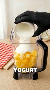 Creamy Pineapple Frozen Yogurt needs five minutes and no ice cream maker!