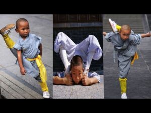 This child has Shaolin skills